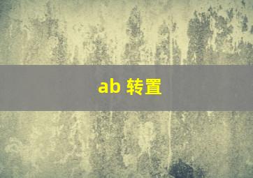 ab 转置